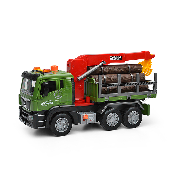 Машина WY1122A "Лесовоз" ( свет, звук) в коробке