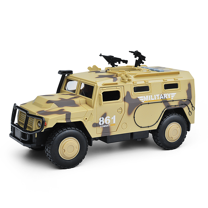 Машина WY861B "Военный броневик" 1:16 (свет, звук) в коробке