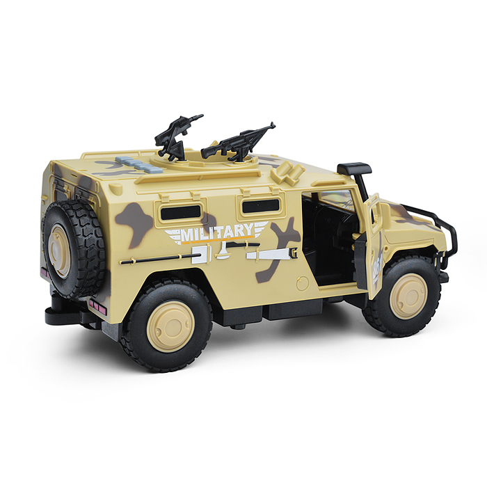 Машина WY861B "Военный броневик" 1:16 (свет, звук) в коробке
