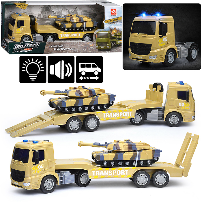 Машина RJ3365 "Военный автовоз" (свет, звук) в коробке Машина RJ3365 "Военный автовоз" (свет, звук) в коробке