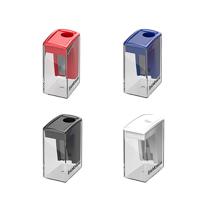Точилка пластиковая City Mini, Classic, с контейнером, ассорти