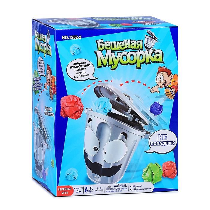 Фото к товару Настольная игра 1252-2 "Бешеная мусорка" в коробке Настольная игра 1252-2 "Бешеная мусорка" в коробке