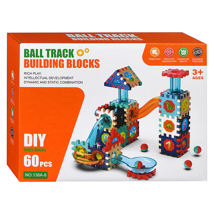 Конструктор 138A-2 "Ball Track-1" (60 дет.) в коробке