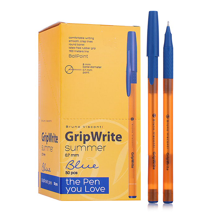 Ручка "GripWrite Grey" шариковая 0.7 мм, красная