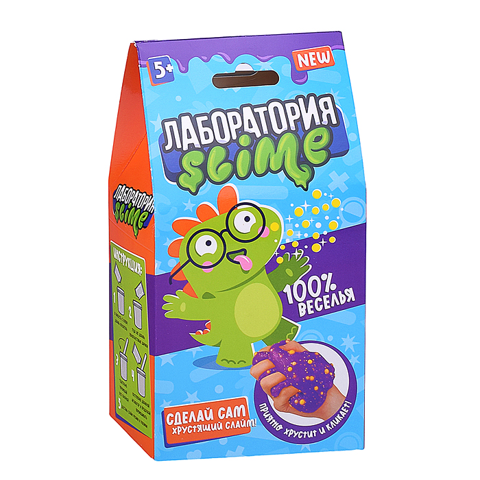 Игрушка для детей "Slime лаборатория" Сделай сам, Crunch slime