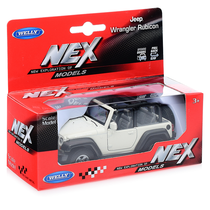 Модель машины 1:34-39 Jeep Wrangler Rubicon