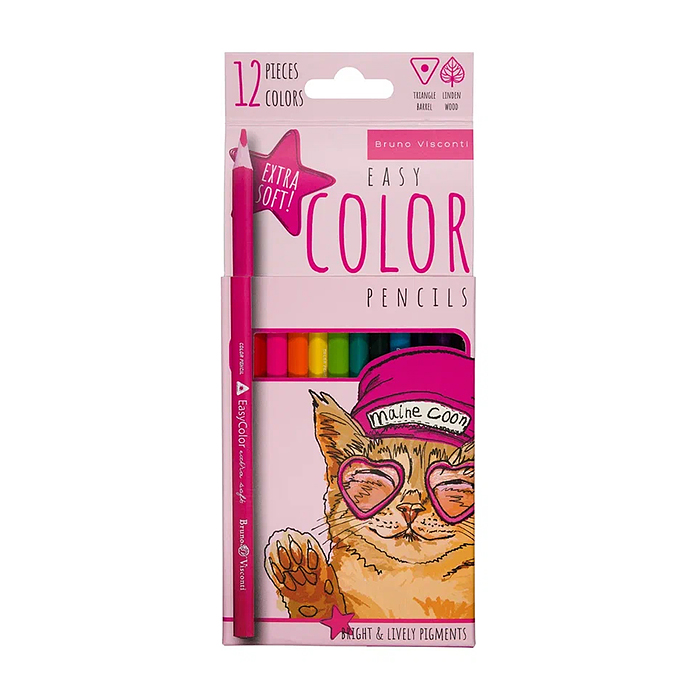 Карандаши цветные "Easycolor", 12 цв.