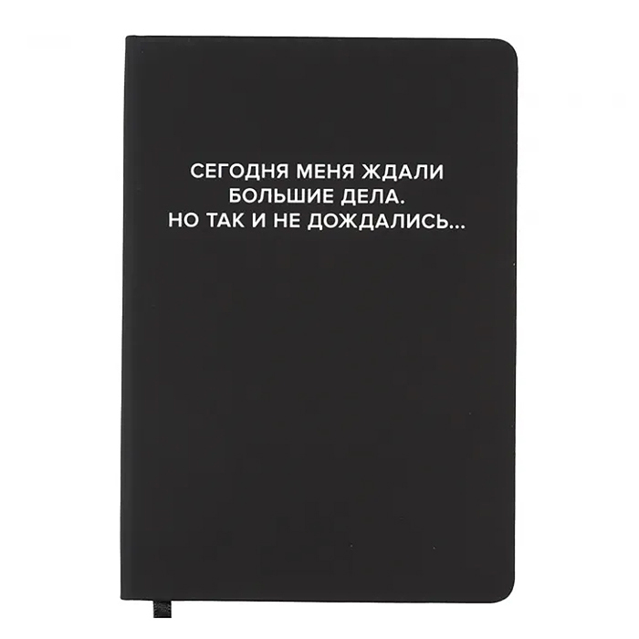 Записная книжка 160л. клетка "Сегодня меня ждали большие дела" A5 (140 ммx205 мм) 