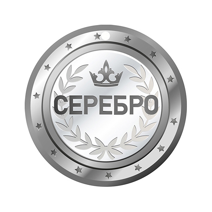 Медаль. Серебро (уф-лак) картон, уф-лак