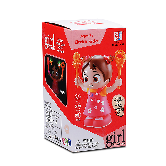 Интерактивная игрушка YJ-3051 "Девочка" на батарейках. в коробке