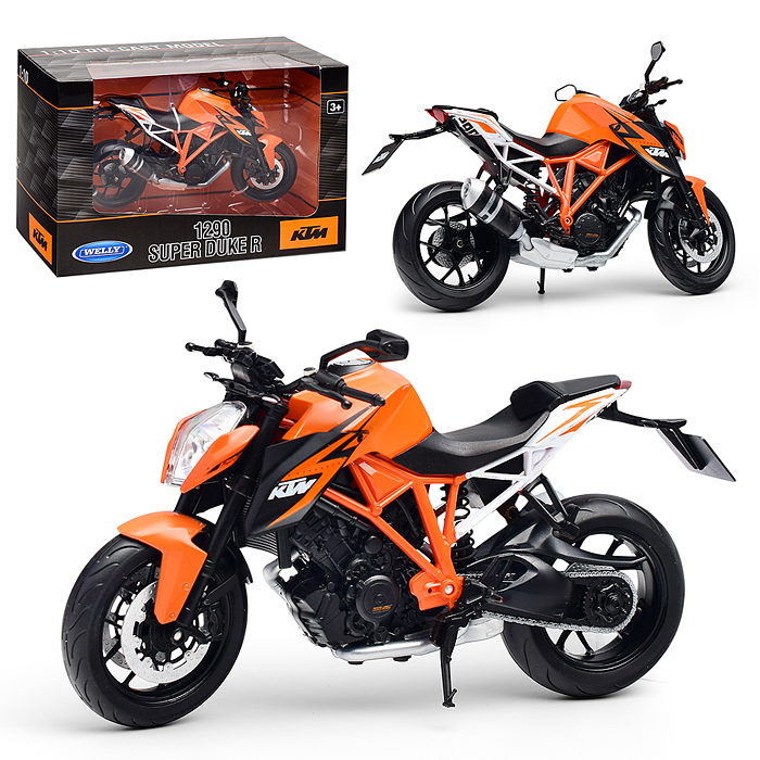 Мотоцикл 1:10 KTM 1290 Super Duke R, оранжевый