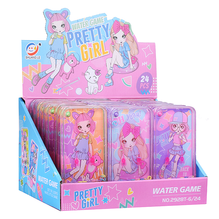 Водная игра 2928T-6/24 "Стильная девченка" в коробке