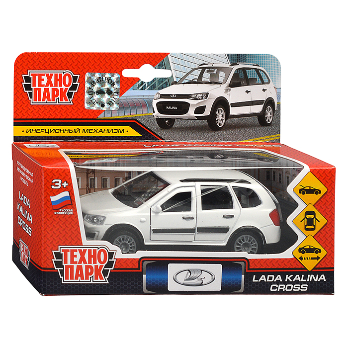 Машина металл LADA Kalina Cross 12 см, (откр. дв, багаж,) инерц., в коробке