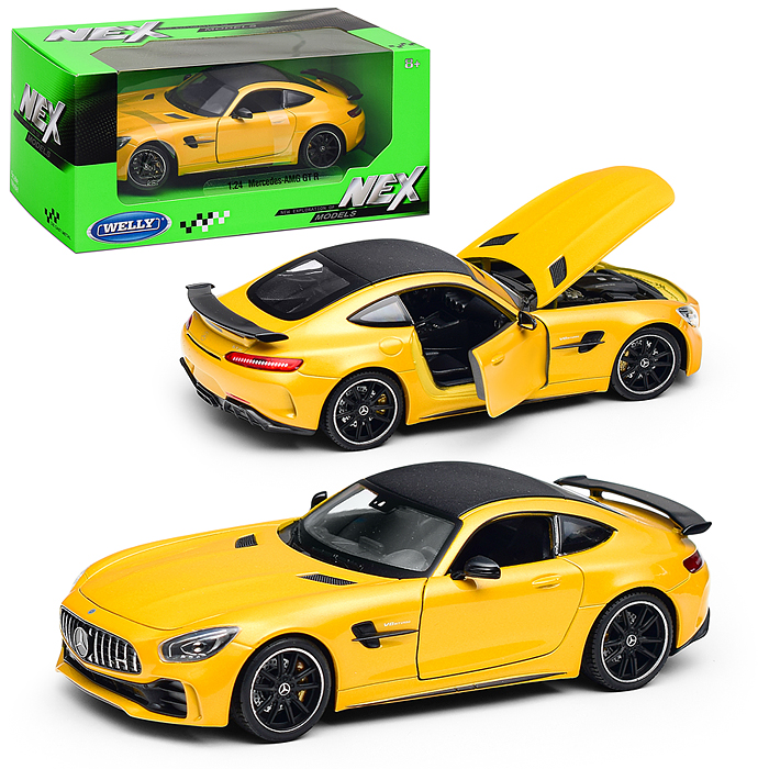 Машинка 1:24 Mercedes-Benz AMG GT R, желтый