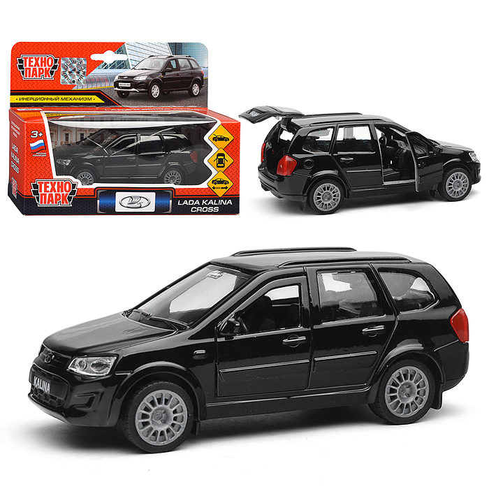 Машина металл LADA Kalina Cross 12 см, (дв, багаж) инерц., в коробке Машина металл LADA Kalina Cross 12 см, (дв, багаж) инерц., в коробке