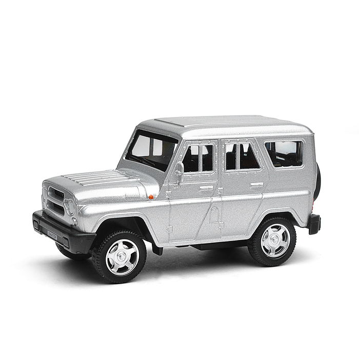 Машина металл UAZ Хантер длина 10,5 см, инерция, серебристый