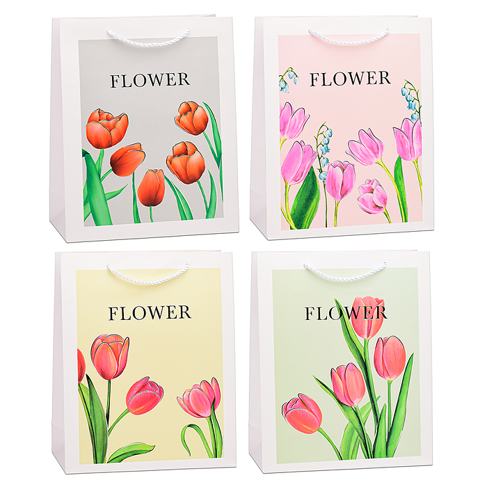 Пакет подарочный 00-6339 "Flower" 26х32х10 см
