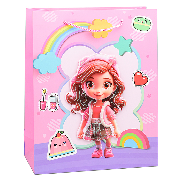 Пакет подарочный 00-6357 "Cool girl" 26х10х32 см