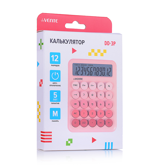 Калькулятор настольный DD-3, 105x145x20 мм, 8 разрядный, работа с памятью, автоматическое 