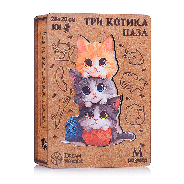 Пазл фигурный "Три Котика"
