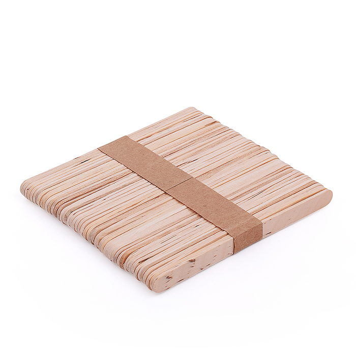 Палочки деревянные для рукоделия "DIY" плоские, 114x10x2 мм, 50 шт, натуральный цвет