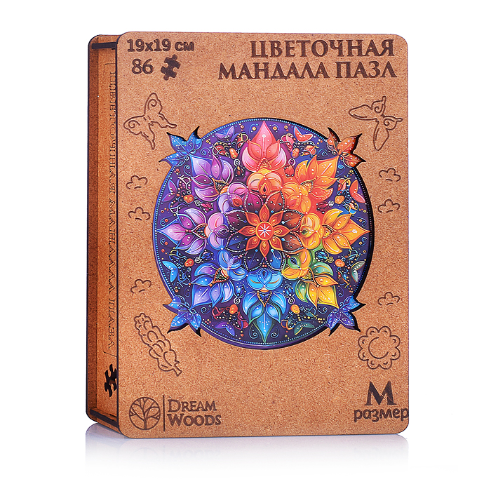 Пазл фигурный "Мандала Цветочная"