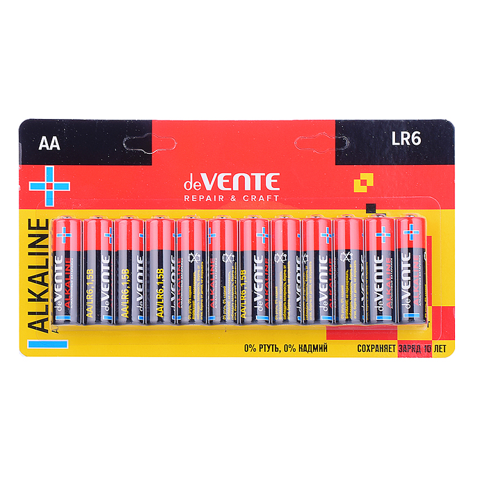 Батарейка "REPAIR & CRAFT" алкалиновая, AA, LR6, 1,5В, 12 шт в блистере