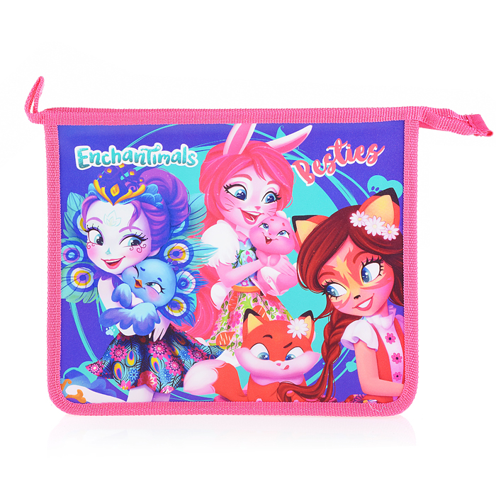 Папка для тетрадей "Enchantimals" формат А5, на молнии