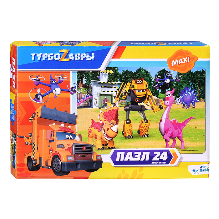 Пазл 24 "Турбозавры. Робот Трак и его друзья"