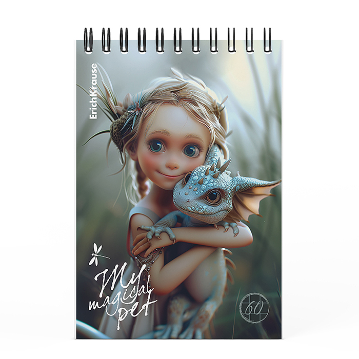 Блокнот на спирали "Magic Pet" А6, 60 листов, клетка_MIX-PACK