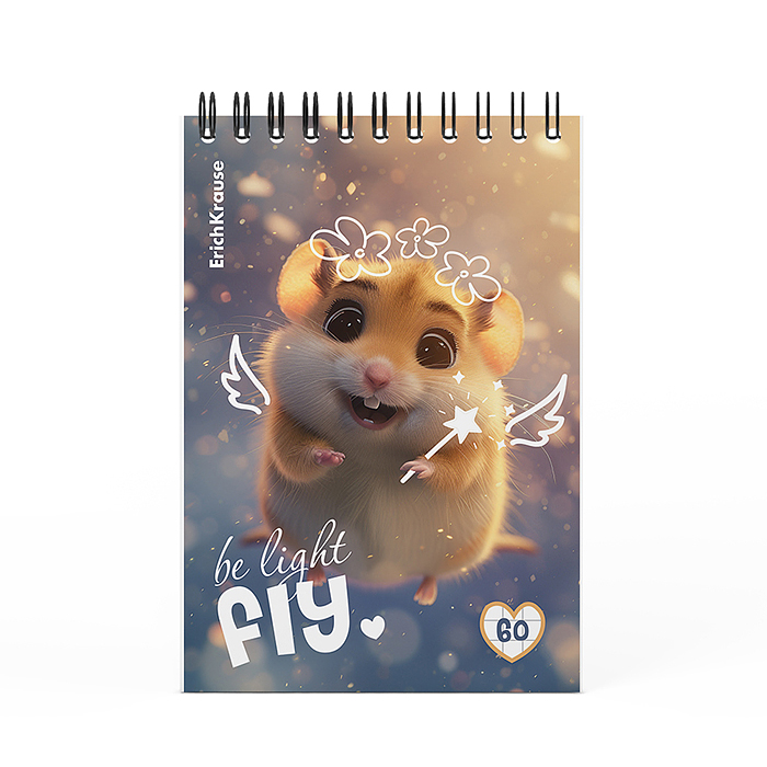 Блокнот на спирали "Fluffy" А6, 60 листов, клетка_MIX-PACK