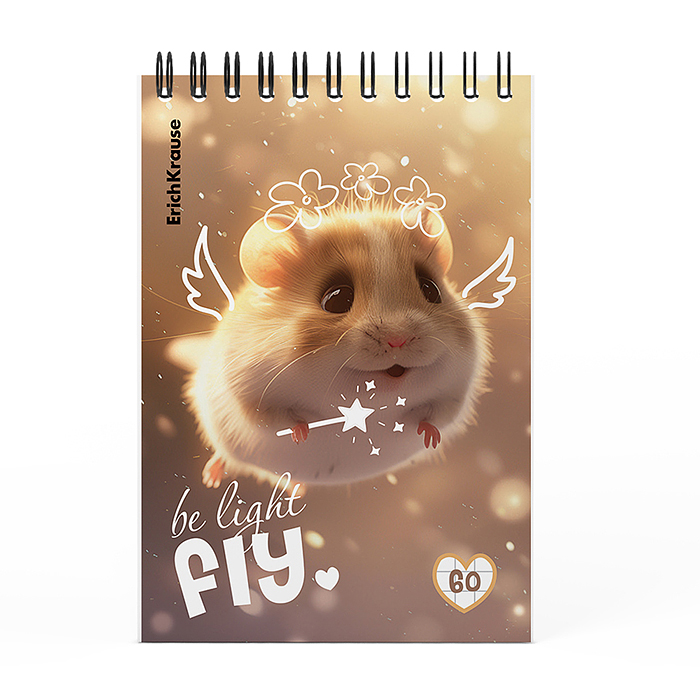 Блокнот на спирали "Fluffy" А6, 60 листов, клетка_MIX-PACK