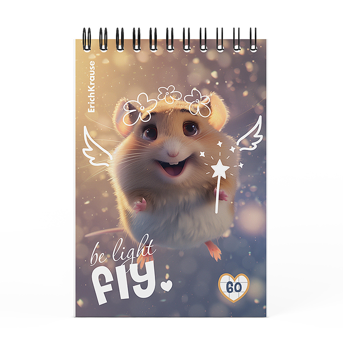 Блокнот на спирали "Fluffy" А6, 60 листов, клетка_MIX-PACK