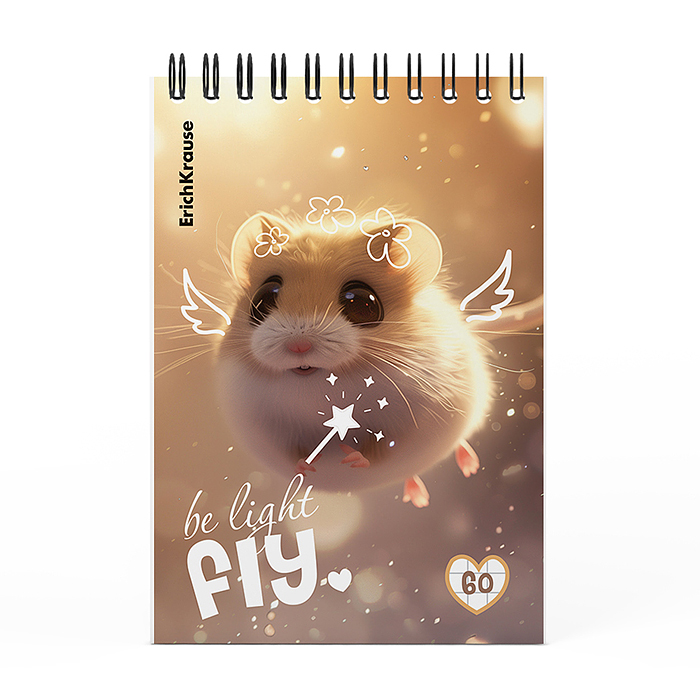 Блокнот на спирали "Fluffy" А6, 60 листов, клетка_MIX-PACK