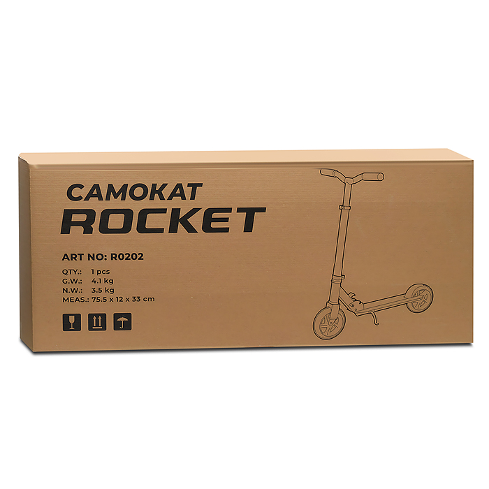 Самокат ROCKET, колеса PU 200 мм, ABEC 7, бирюзовый