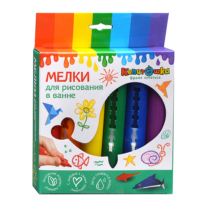 Мелки для рисования в ванной, в коробке