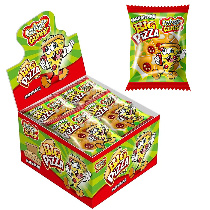 Мармелад "Crazy gummy. Big Pizza" 16гр (36шт) Мармелад "Crazy gummy. Big Pizza" 16гр (36шт)