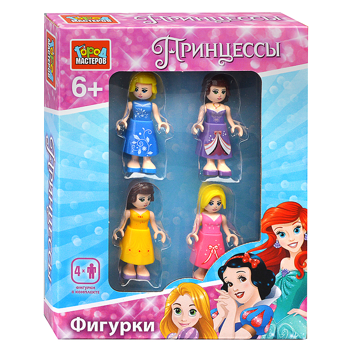 Конструктор фигурки "Принцессы" 4 шт. 