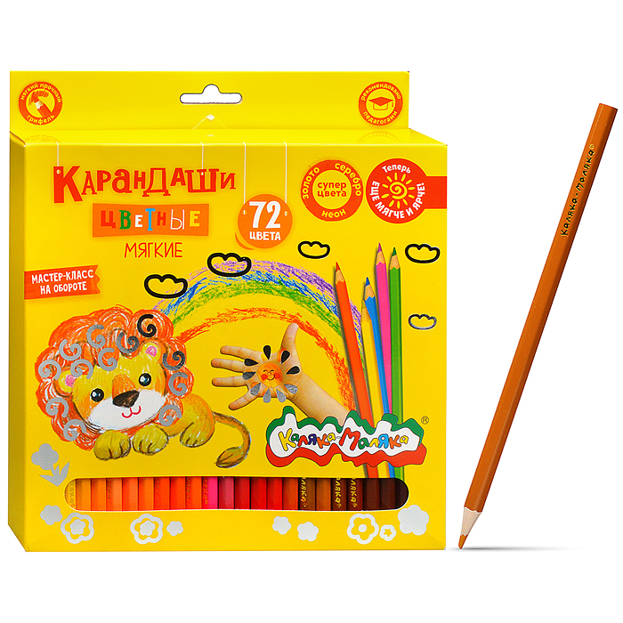 Набор цветных карандашей 72 цв. шестигран. корп. дерев. карт.уп.