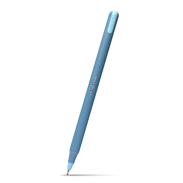 Ручка шариковая Pentonic Frost синий 0,7 мм голуб. кругл. корп. игольчатый наконечник