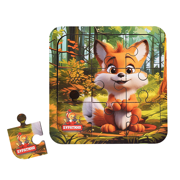Игрушка деревянная пазл 10*10 см. терм. пакет 