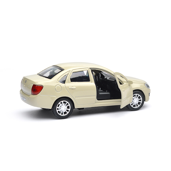 Машина металл LADA granta 11,5 см, (двери, инерц, бежевый,) в коробке