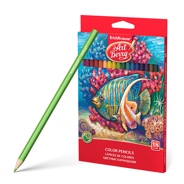 Карандаши цветные 18 цв ArtBerry шестигранные  