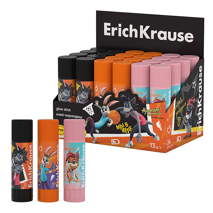 Клей-карандаш EasyStick "Ну, Погоди! Каникулы" 13г, ассорти 