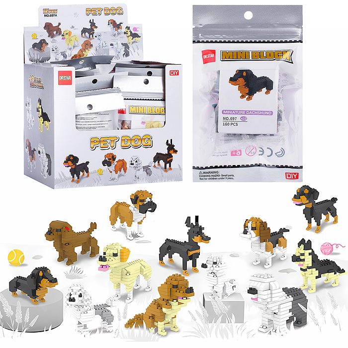 Конструктор 697A "Pet dog" в ассортименте, в коробке