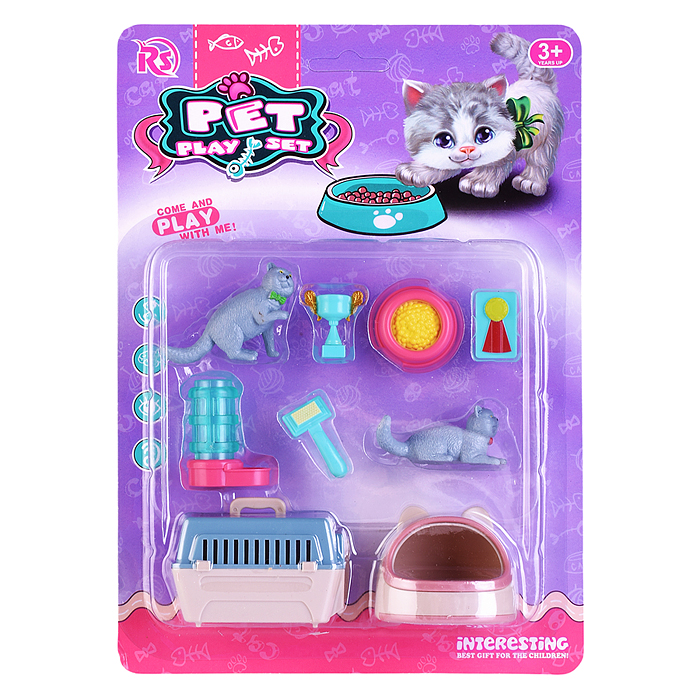 Игра питомец 8910-E16 "Кошечка Сара" на листе