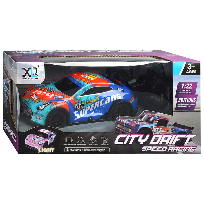 Машина 666-138P "Citi drift №2" р/у, 27 MHz, в коробке