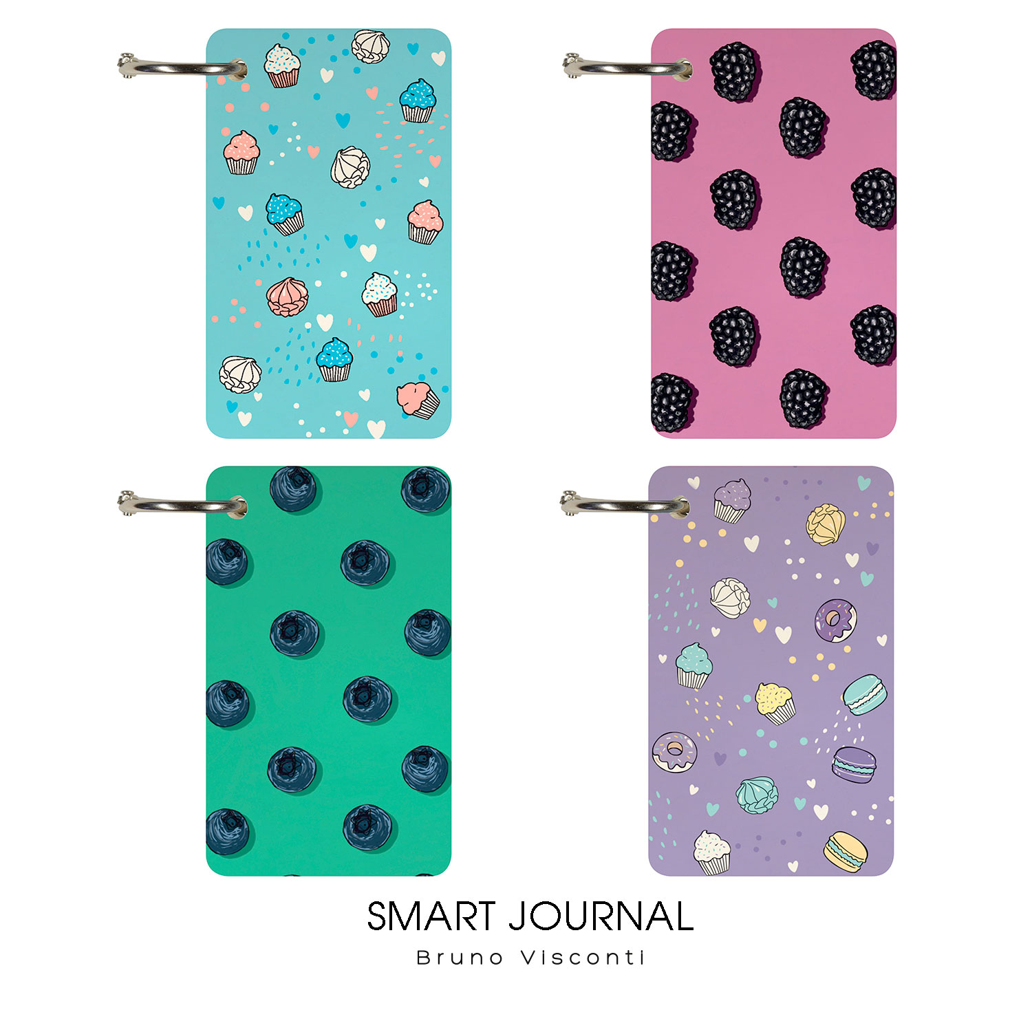 Блокнот "Smart Journal" 54 х 90 мм, 110 л, (4 вида) отрывной блок на кольце