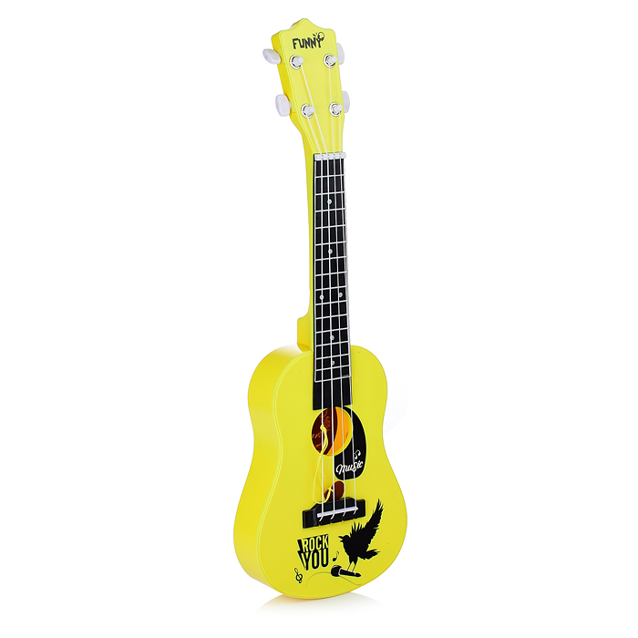 Гитара 6822B6 "Романтика" желтая, 58см, в сумке