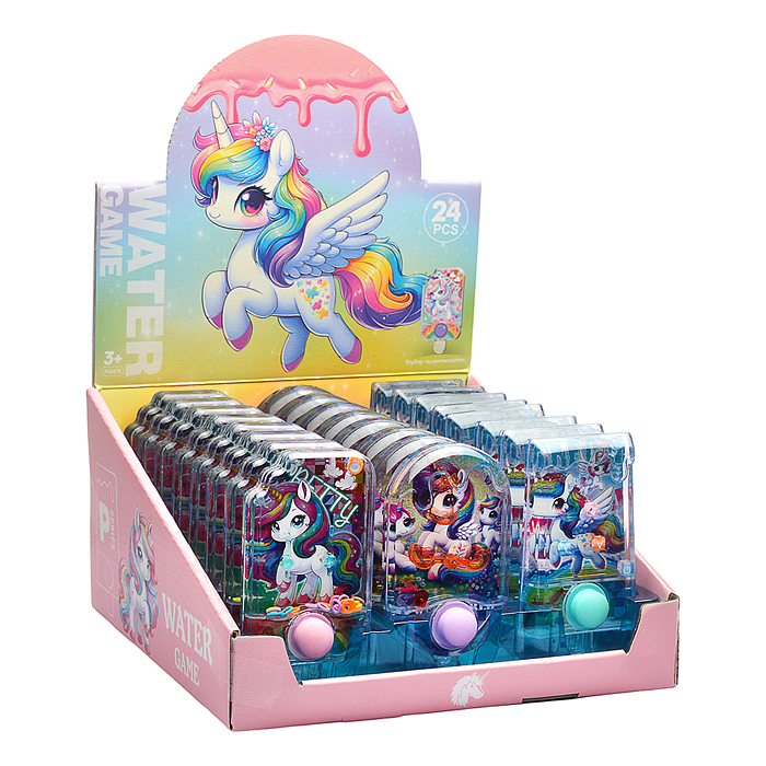 Водная игра 2586P-F24 "Радужный единорог" в коробке